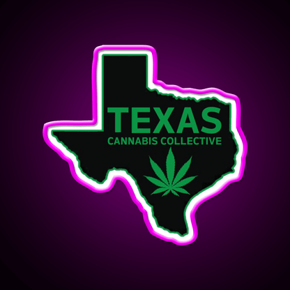 Texas Collective Hemp Inspired Green Leaf Led Neon Sign Rgb Color - Shineneon