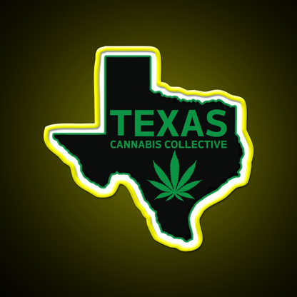Texas Collective Hemp Inspired Green Leaf Led Neon Sign Rgb Color - LED neon sign view 7
