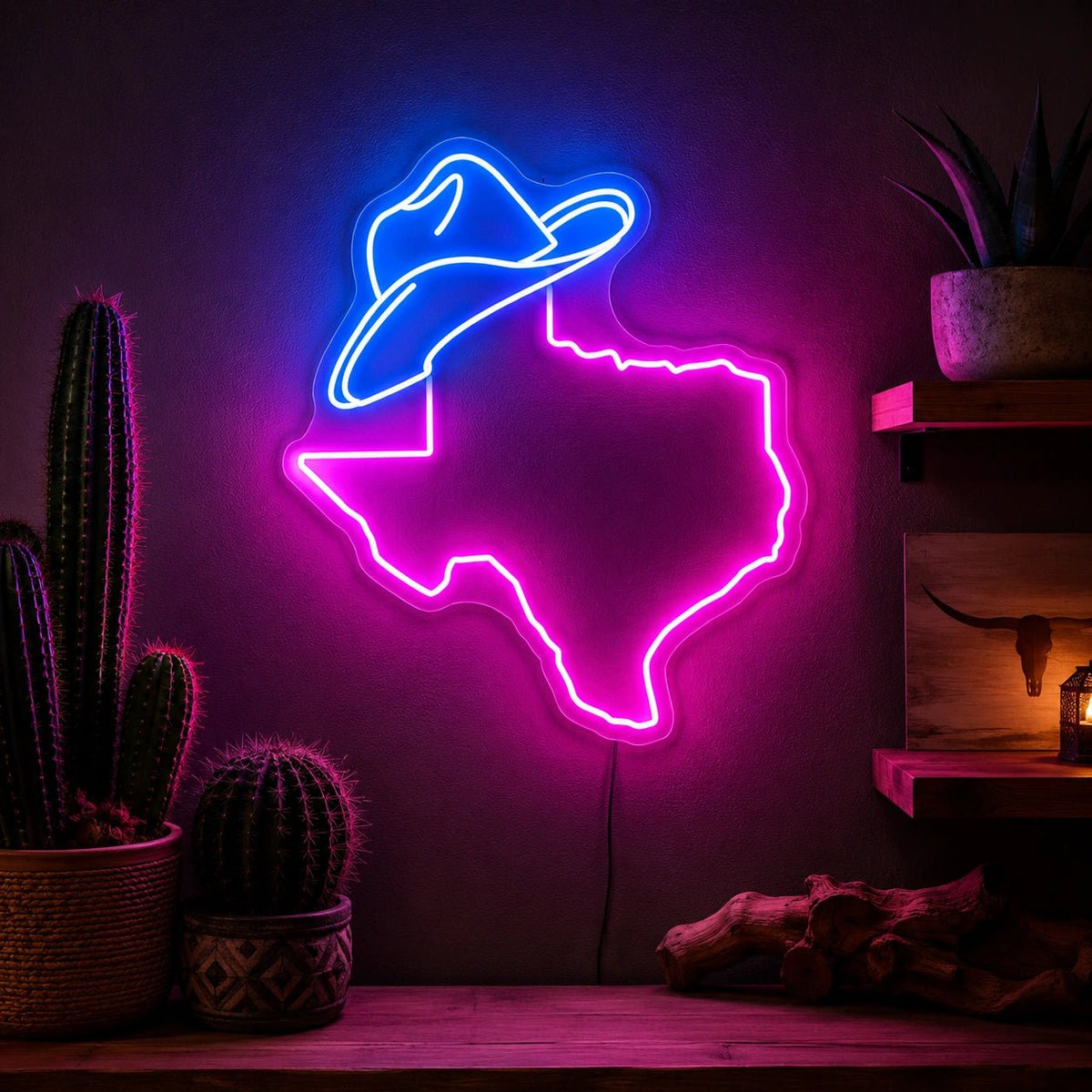 Texas Cowboy Hat LED Neon Sign - Shineneon