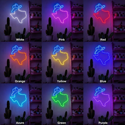 Texas Cowboy Hat LED Neon Sign - Shineneon