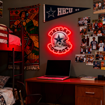 Texas Football Star LED Neon Sign USB Game Day Light for Man Cave