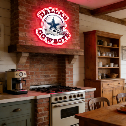 Texas Football Star LED Neon Sign USB Game Day Light for Man Cave