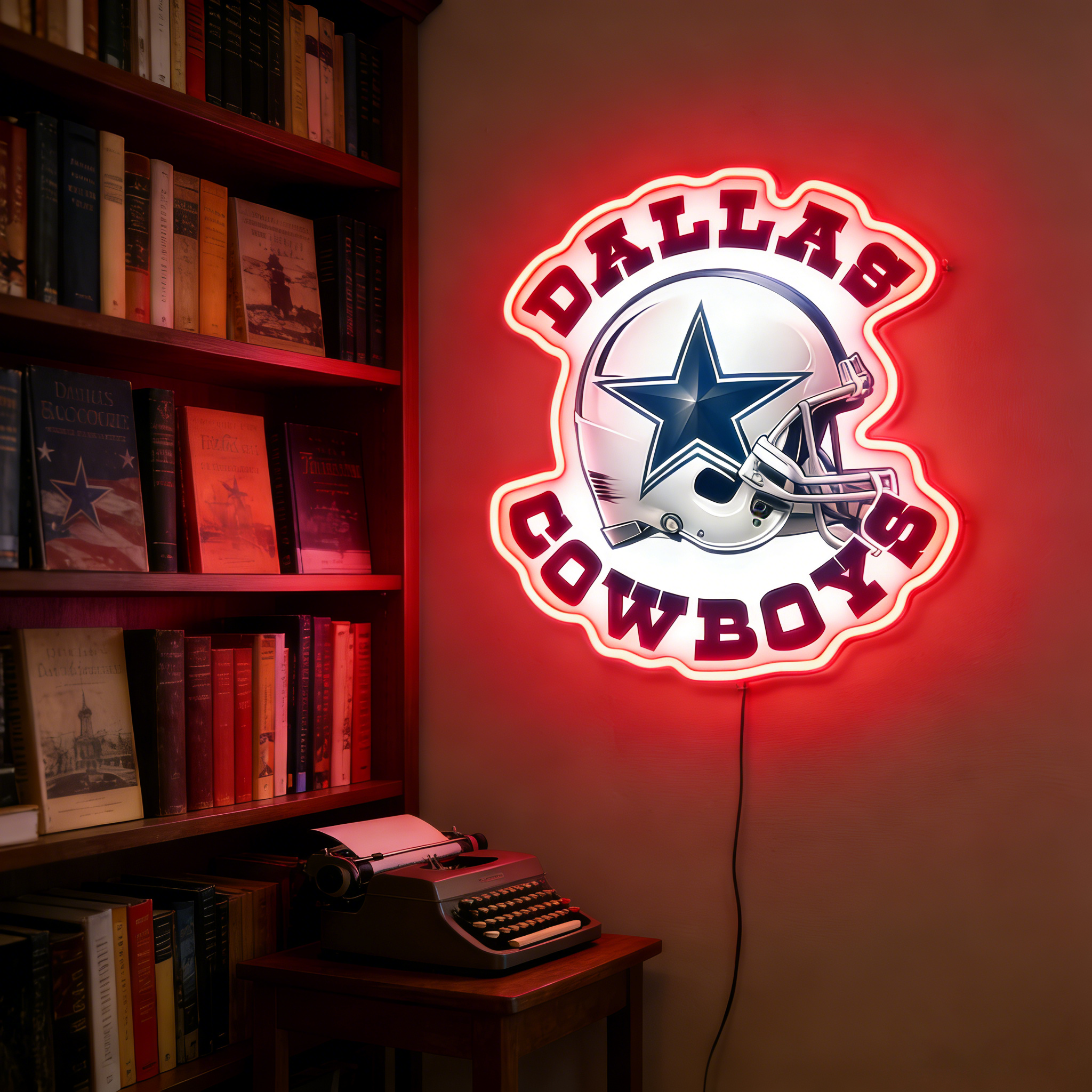 Texas Football Star LED Neon Sign USB Game Day Light for Man Cave