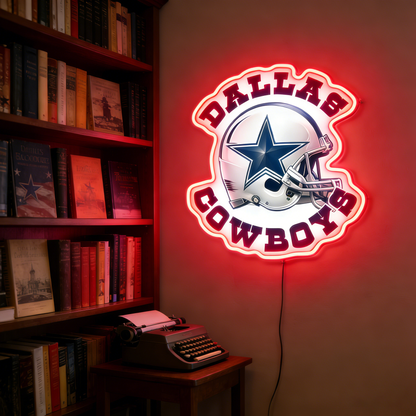 Texas Football Star LED Neon Sign USB Game Day Light for Man Cave