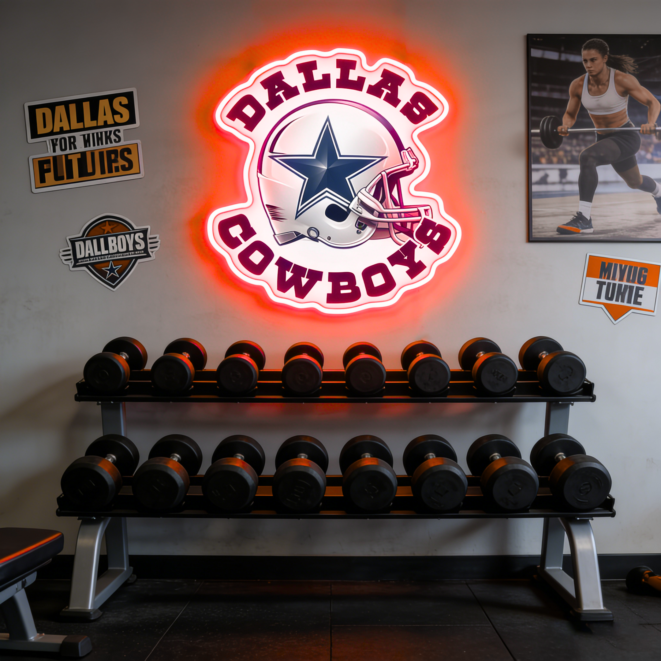 Texas Football Star LED Neon Sign USB Game Day Light for Man Cave