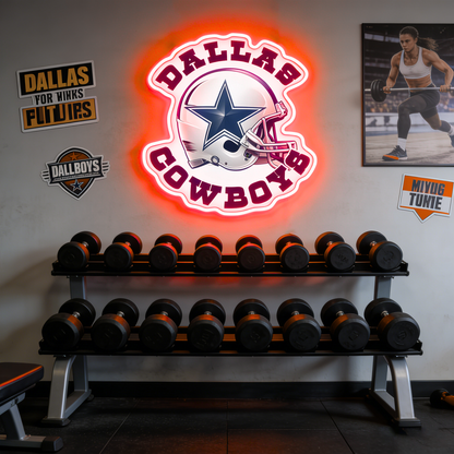 Texas Football Star LED Neon Sign USB Game Day Light for Man Cave