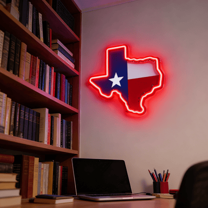 Texas LED USB Neon Signs Iconic Texas Wall Decor for Garages Man Cave - Shineneon