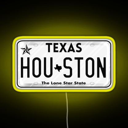 Texas License Plate Rgb Neon Sign - Shineneon