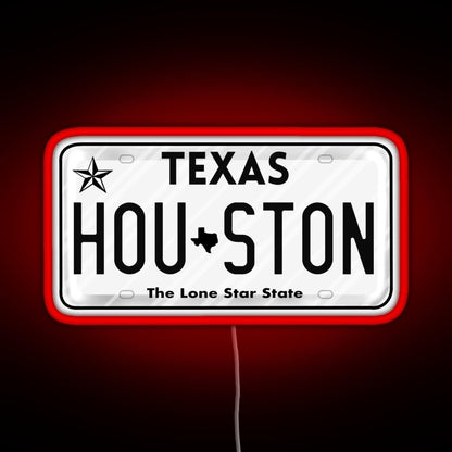 Texas License Plate Rgb Neon Sign - Shineneon