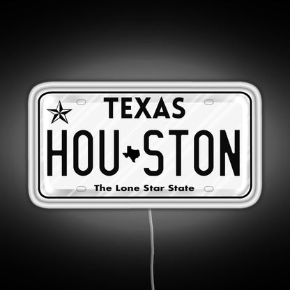 Texas License Plate Rgb Neon Sign - Shineneon