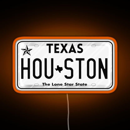 Texas License Plate Rgb Neon Sign - Shineneon