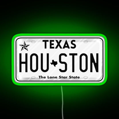 Texas License Plate Rgb Neon Sign - Shineneon