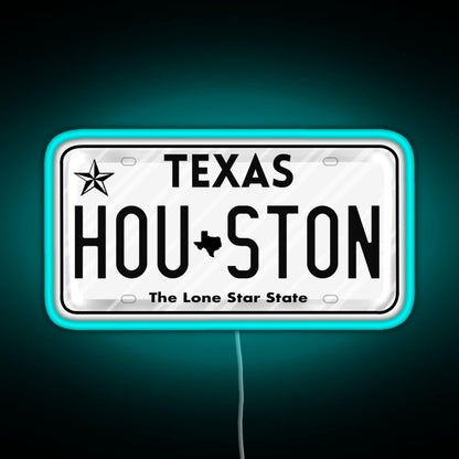 Texas License Plate Rgb Neon Sign - Shineneon