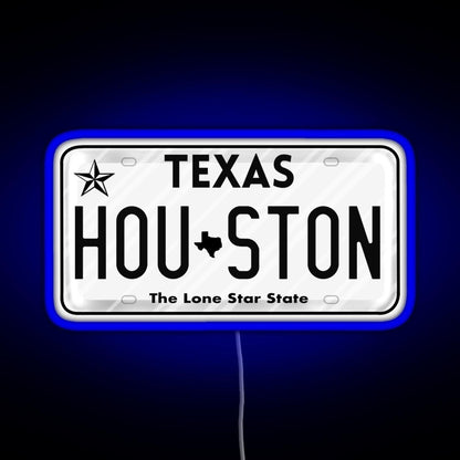 Texas License Plate Rgb Neon Sign - Shineneon