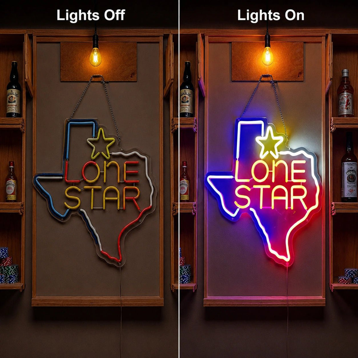 Texas Lone Star LED Neon Sign - Shineneon