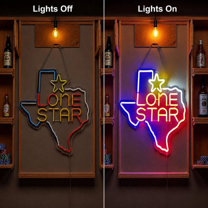 Texas Lone Star LED Neon Sign - Shineneon