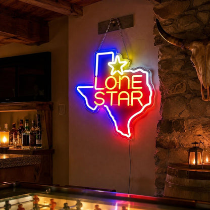 Texas Lone Star LED Neon Sign - Shineneon