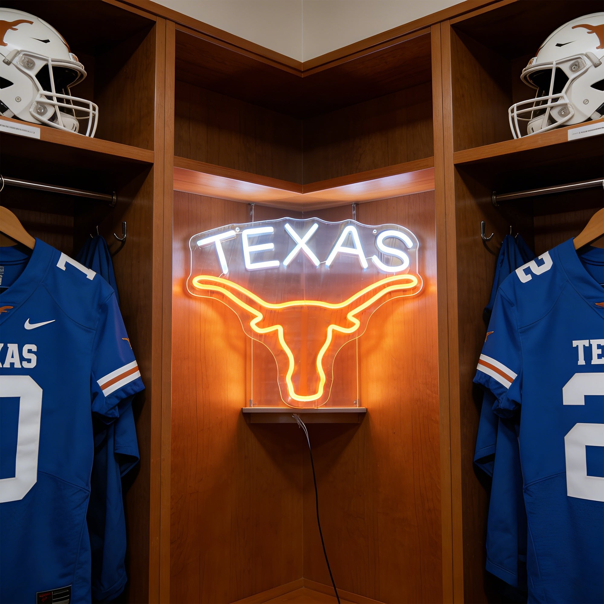 Texas Longhorn USB LED neon sign for a game room