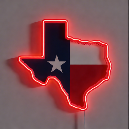 Texas LED USB Neon Signs Iconic Texas Wall Decor for Garages Man Cave