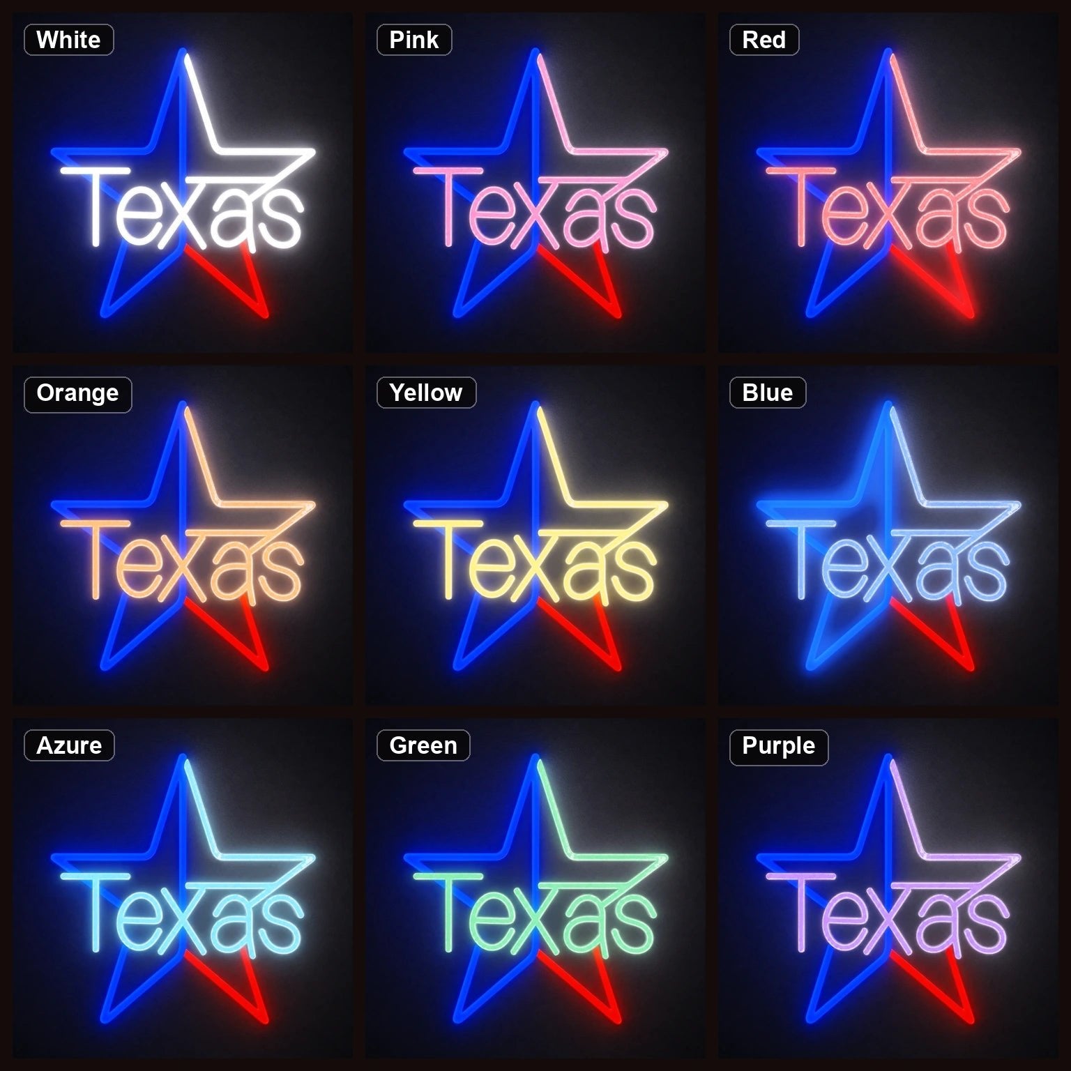 Texas Star LED Neon Sign - Shineneon