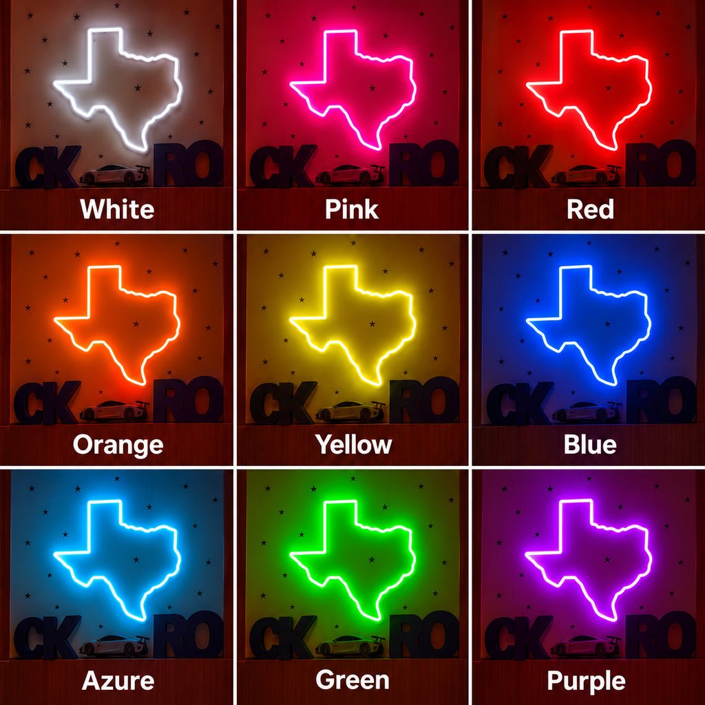 Texas State Map Red LED Neon Sign - Shineneon