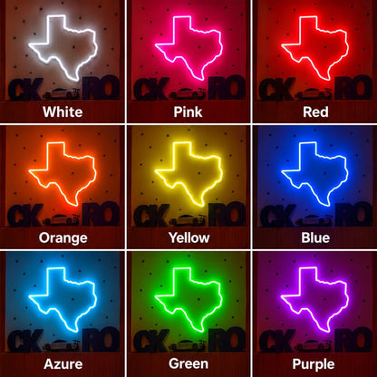Texas State Map Red LED Neon Sign - Shineneon