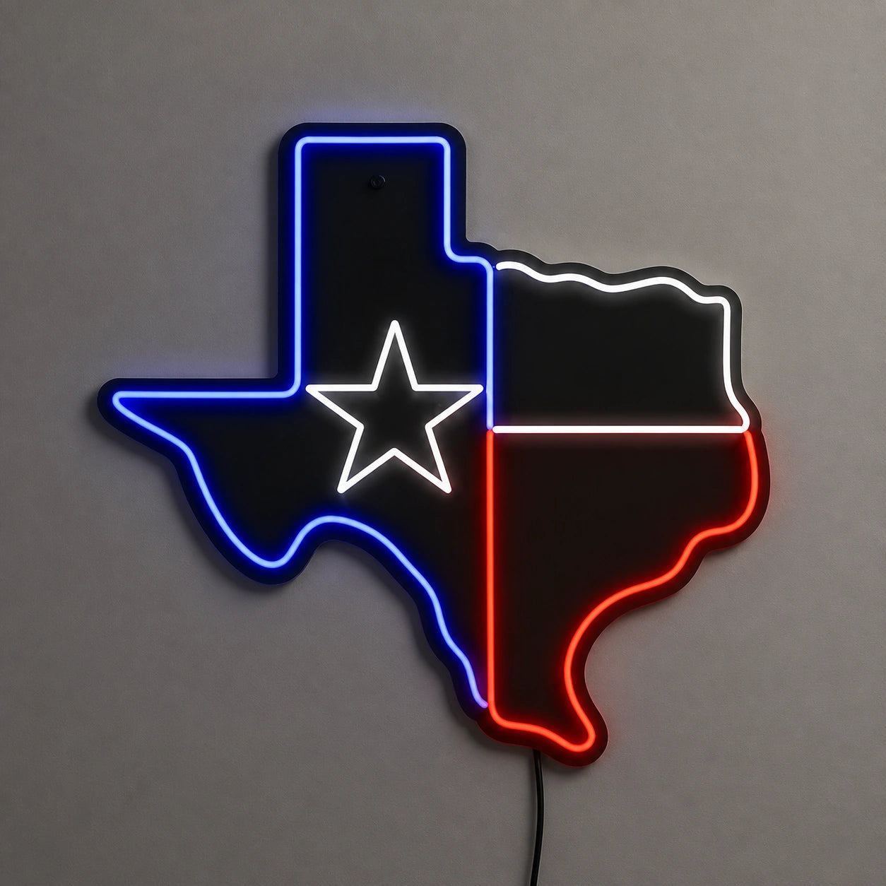 Texas State Outline Vintage LED Neon Sign size image