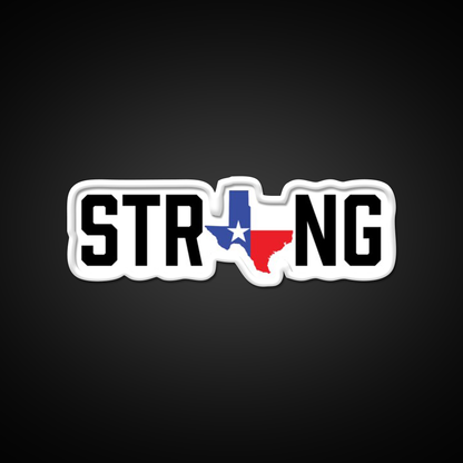 Texas State Strong Red White Blue Gym Fitness Led Neon Sign Rgb Color