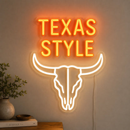 Texas Style Longhorn Skull Neon Sign LED Neon Sign high-converting product image