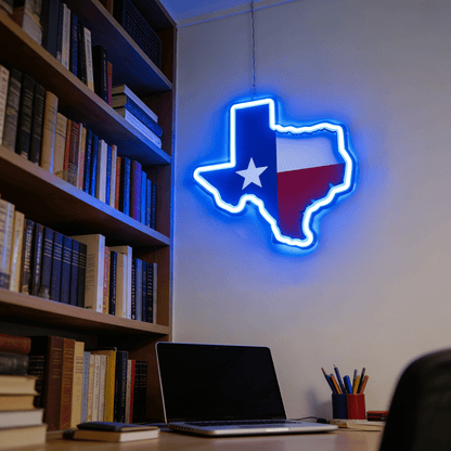 Texas USB LED Neon Sign Lone Star State Wall Light or Texas Pride Decor - Shineneon