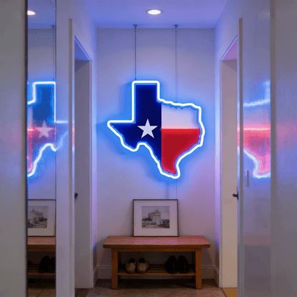 Texas USB LED Neon Sign Lone Star State Wall Light or Texas Pride Decor - Shineneon