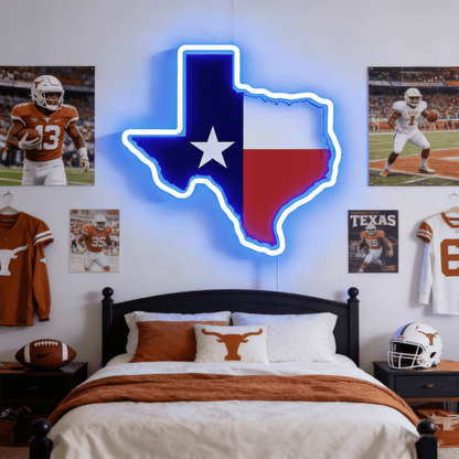 Texas USB LED Neon Sign Lone Star State Wall Light or Texas Pride Decor - Shineneon