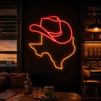Texas Word Vintage LED Neon Sign high-converting product image