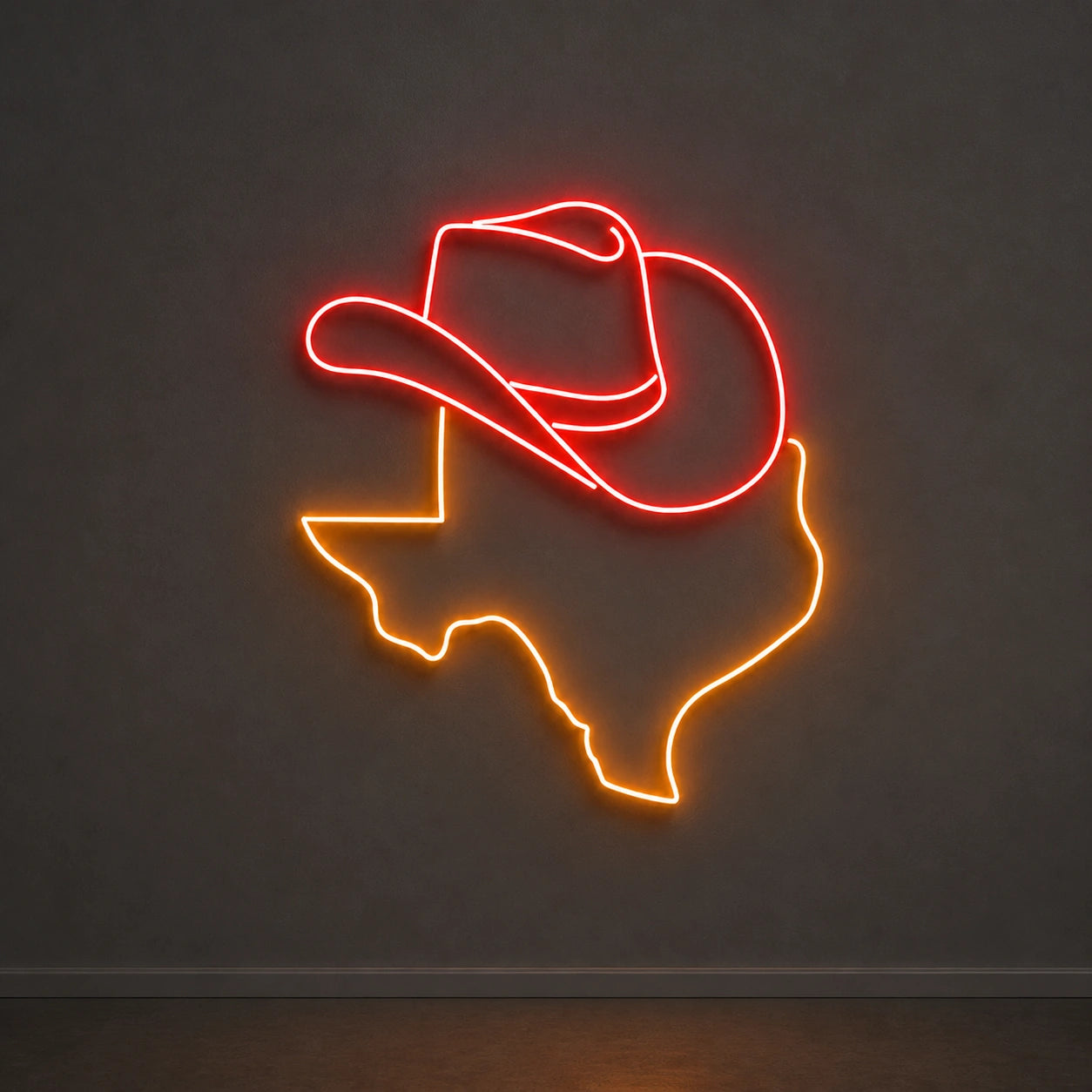 Texas Word Vintage LED Neon Sign size image
