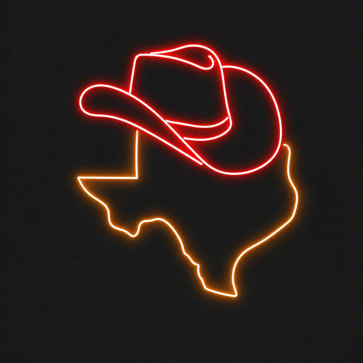 Texas Word Vintage LED Neon Sign main product image