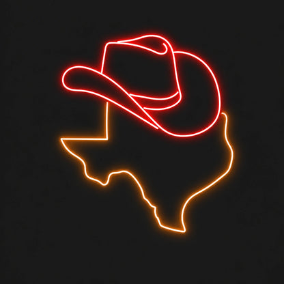 Texas Word Vintage LED Neon Sign main product image