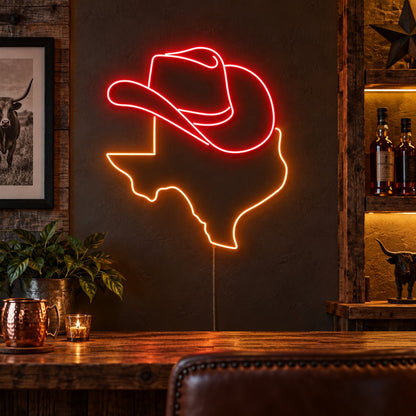 Texas Word Vintage LED Neon Sign Garage Neon Sign - Shineneon