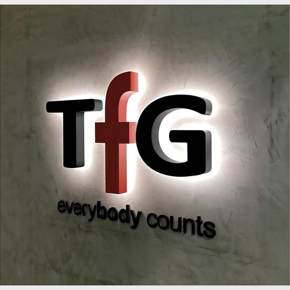 Tfg Everybody Counts 3D Backlit Channel Letters Led Light Sign - Shineneon