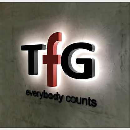 Tfg Everybody Counts 3D Backlit Channel Letters Led Light Sign - Shineneon