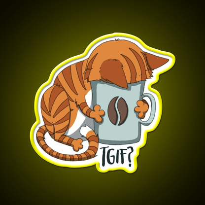 Tgif Cafe Led Neon Sign Espresso Bar Art Rgb Color - Shineneon