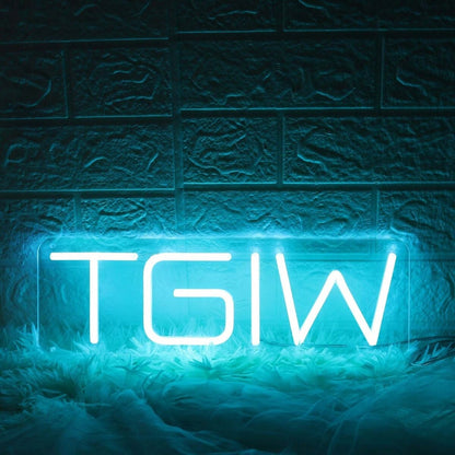 Tgiw Blue Led Neon Sign - Shineneon