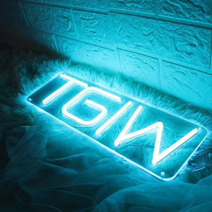 Tgiw Blue Led Neon Sign - Shineneon