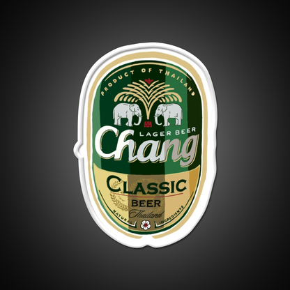 Thai Chang Beer Label Beer Bar Decor Led Neon Sign Rgb Color