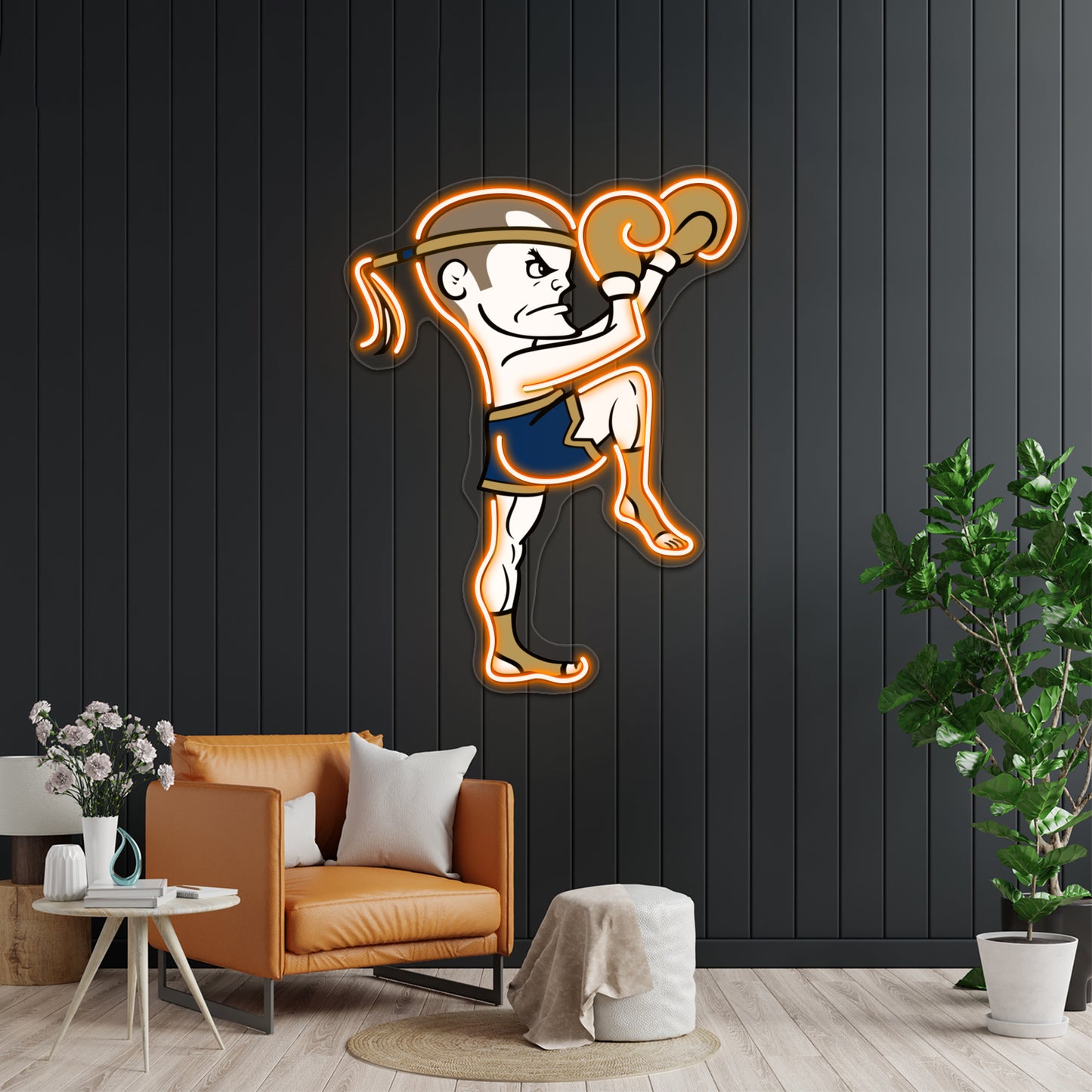 Thai Fightin Artwork Neon Signs For Sale