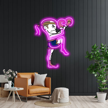 Thai Fightin Artwork Neon Signs For Sale