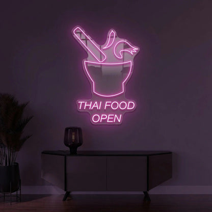 Thai Food Open LED Neon Sign - Shineneon