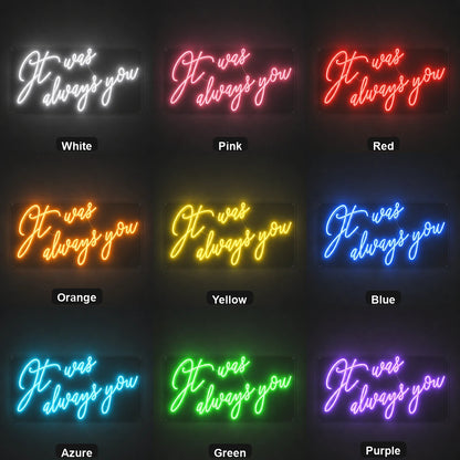 Thank Always You LED Neon Sign Garage Man Cave Neon Sign color grid