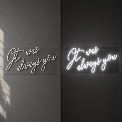 Thank Always You LED Neon Sign Garage Man Cave Neon Sign day and night comparison