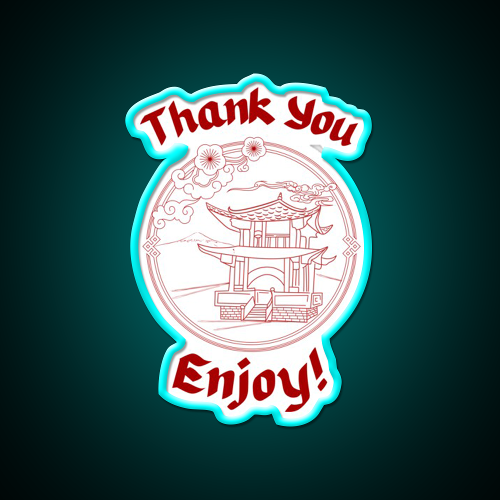 Thank You Enjoy Led Neon Sign Chinese Food Rgb Color