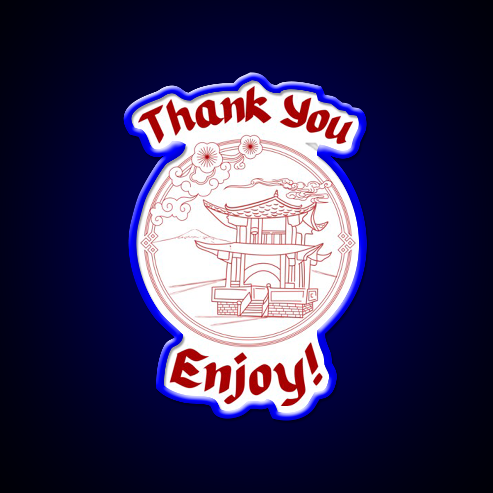 Thank You Enjoy Led Neon Sign Chinese Food Rgb Color